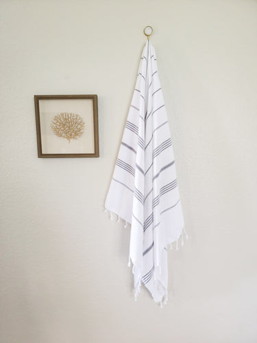 Flawless Classic Turkish Beach Towel hanging