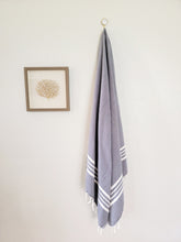 Load image into Gallery viewer, Nautical Stripe - Bath & Beach Towel
