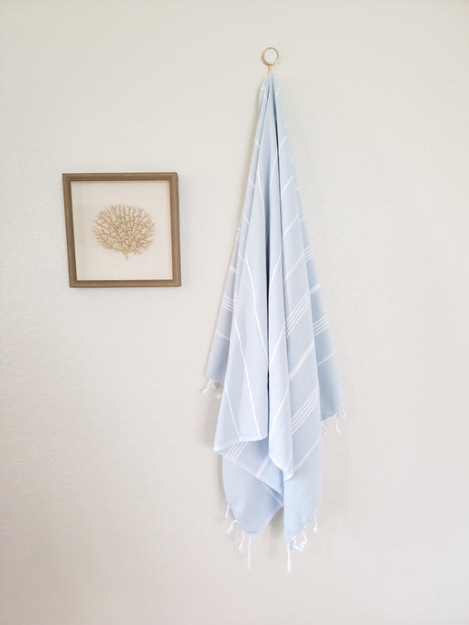 Flawless Classic Turkish Beach Towel hanging